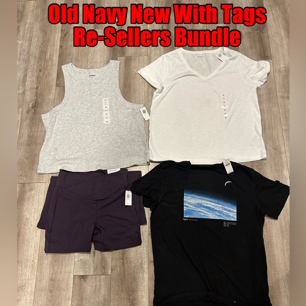 Old Navy New With Tags Re-Sellers Bundle Leggings, Tank Top, T-Shirts All New